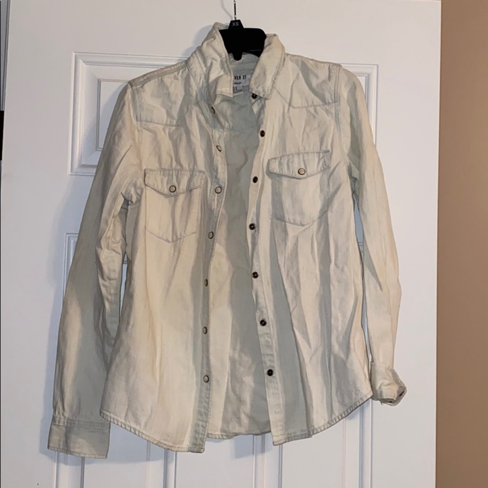 Light color denim flannel